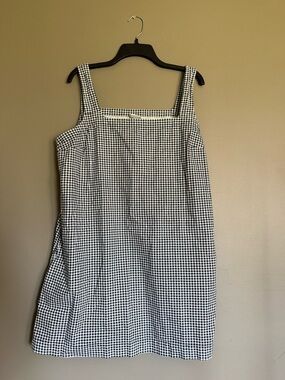 a new day Black & White Gingham Square-Neck Mini Dress